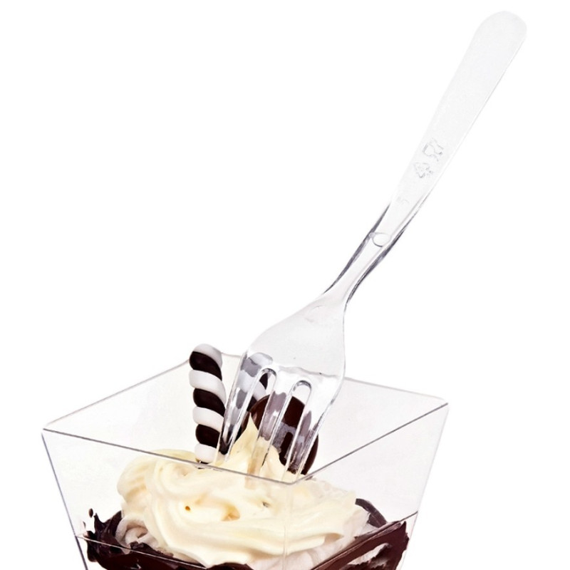 Forchettina Finger Food Trasparente - Pezzi 50