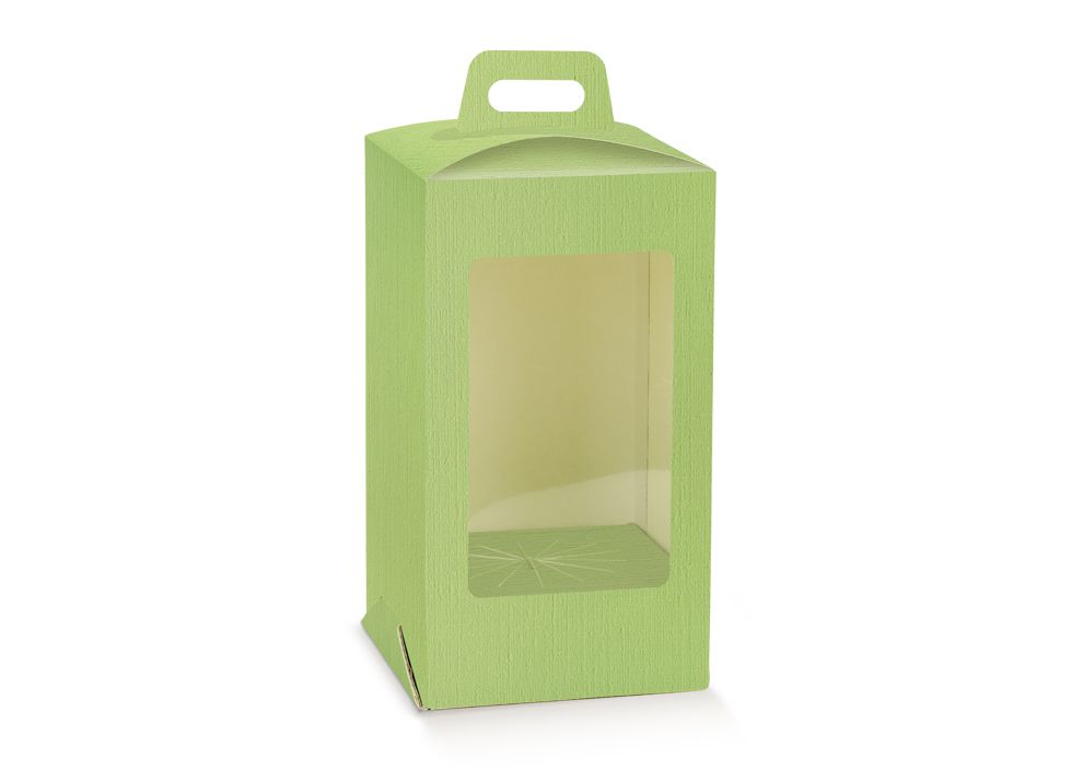 Scatola Portauovo con Finestra Verde 21 x 21 x 36,5 Cm