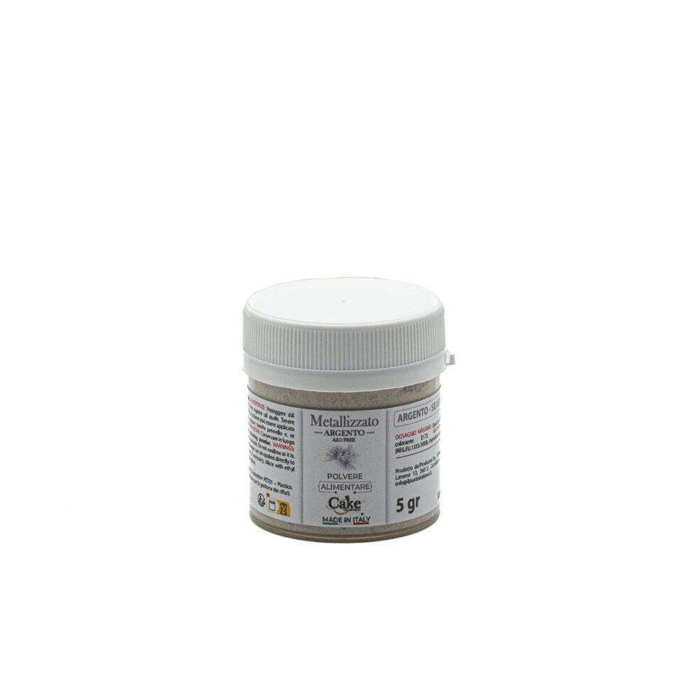 Colore Polvere Metallizzata Argento  Grammi 5