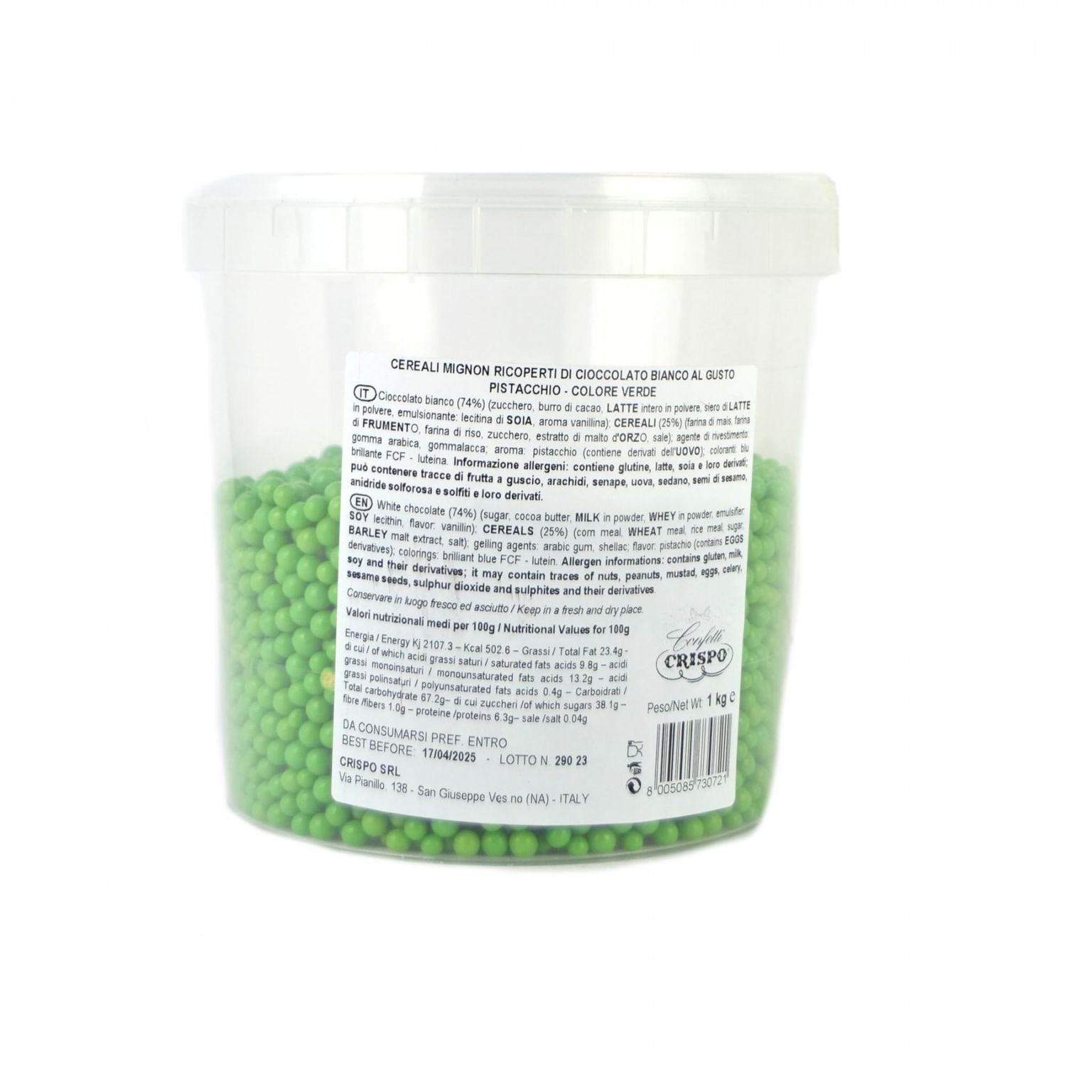 Cereali Ricoperti Di Cioccolato al Pistacchio Crispo Kg 1