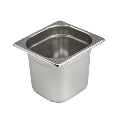 Bacinella GN 1/6 in acciaio 17,6×16,2  h 15 Cm