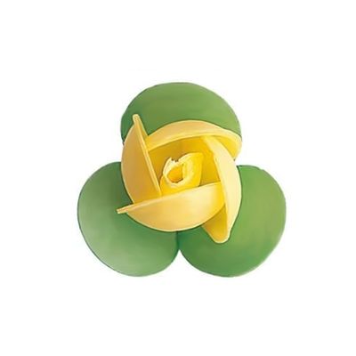 Fiori Boccioli Cialda Gialli Con Foglia Pezzi 20