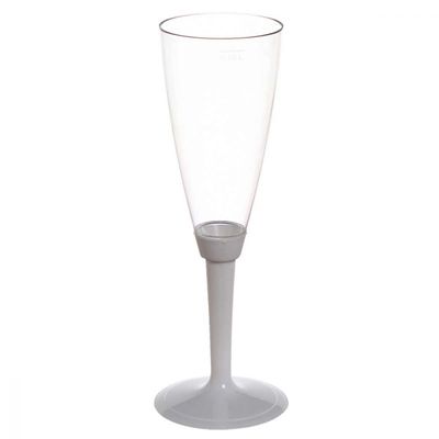 Flute Calici Gambo Lungo Bianco 100 CC 20 pezzi