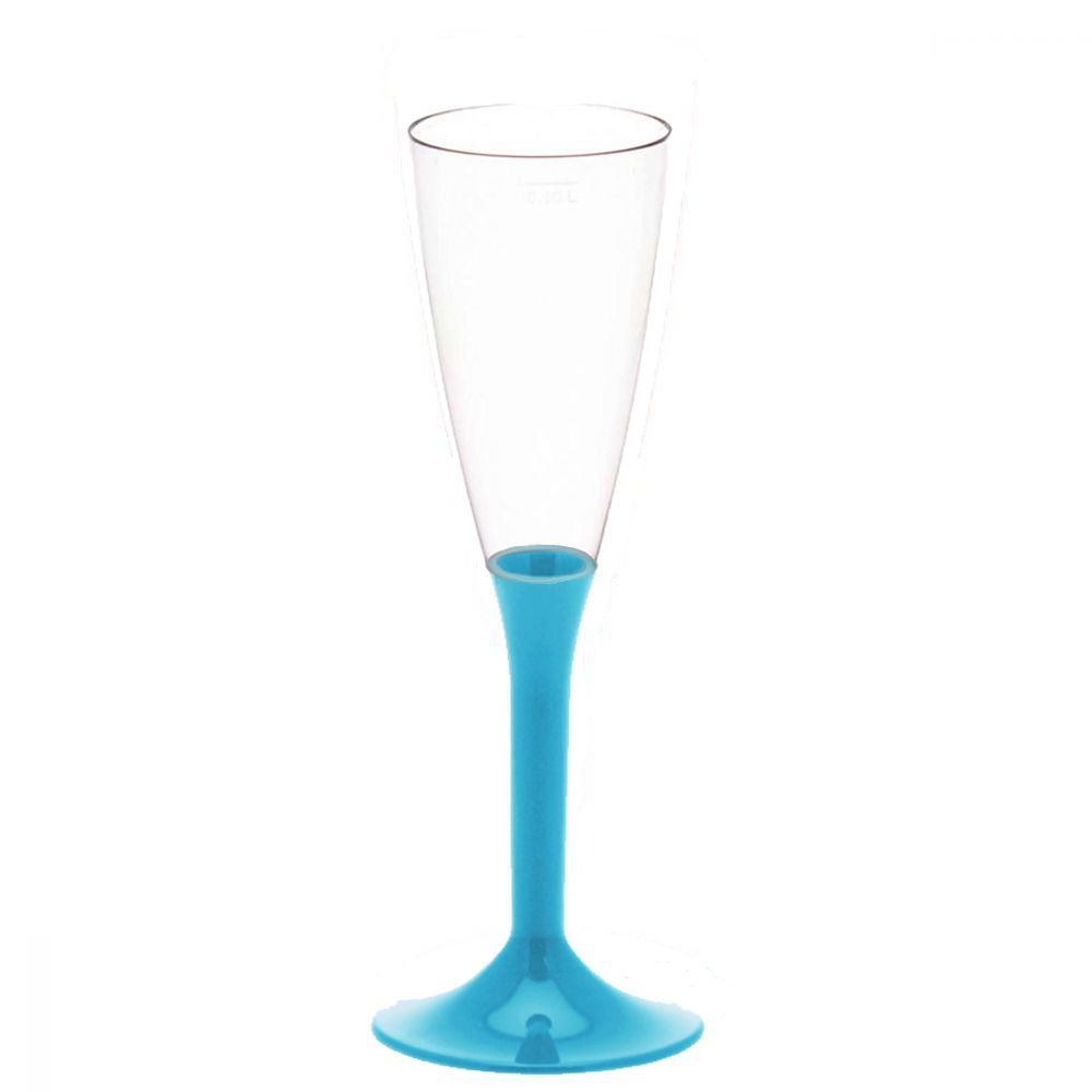 Flute Calici Gambo Lungo Turchese 100 CC 20 pezzi