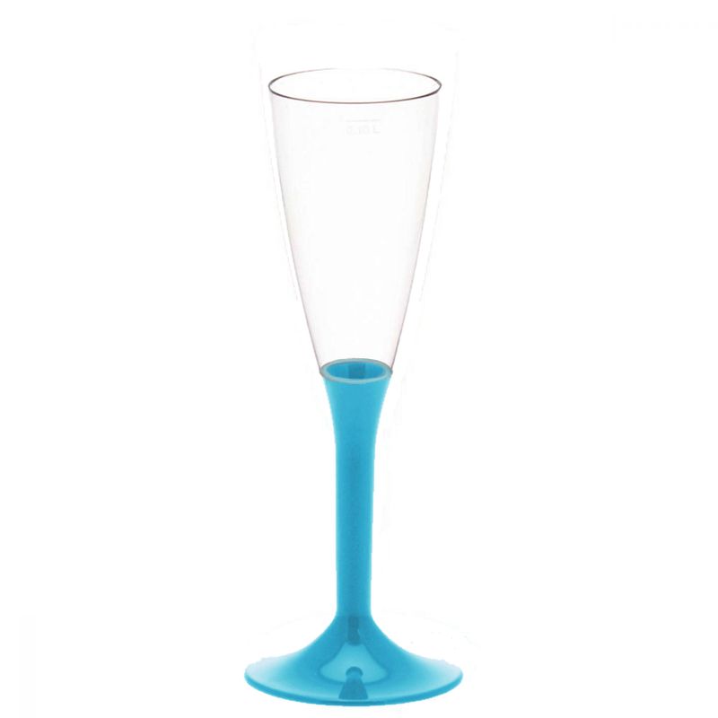 Flute Calici Gambo Lungo Turchese 100 CC 20 pezzi