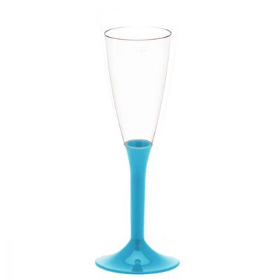 Flute Calici Gambo Lungo Turchese 100 CC 20 pezzi