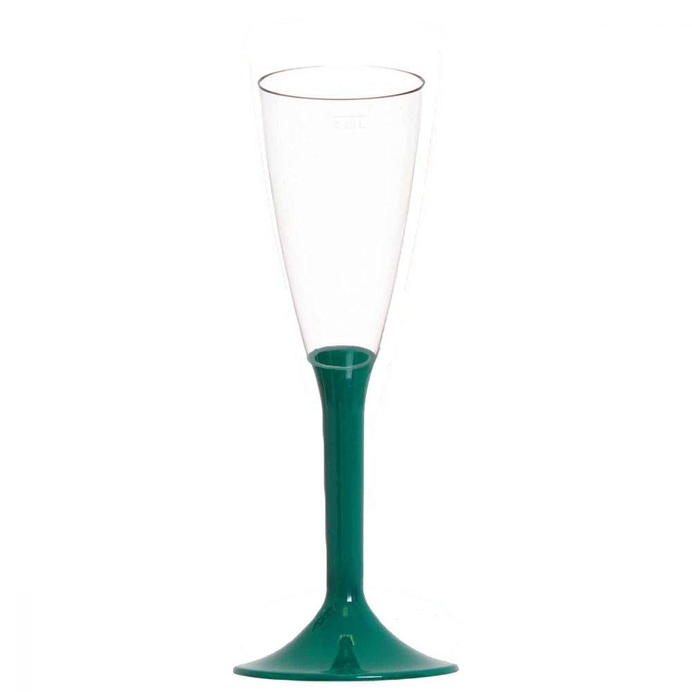 Flute Calici Gambo Lungo Verde Foresta 100 CC 20 pezzi