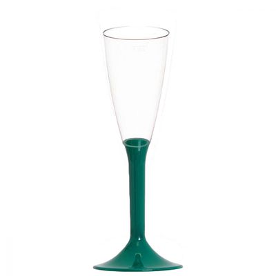 Flute Calici Gambo Lungo Verde Foresta 100 CC 20 pezzi