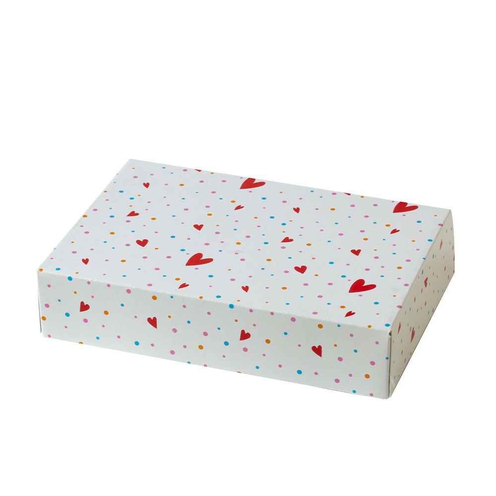 Scatola per Dolci Cuoricini  23 x 16 x 5 h cm