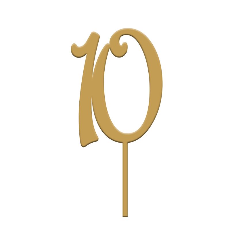 Topper Numero 10 Plexiglass Oro