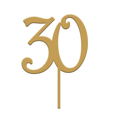 Topper Numero 30 Plexiglass Oro