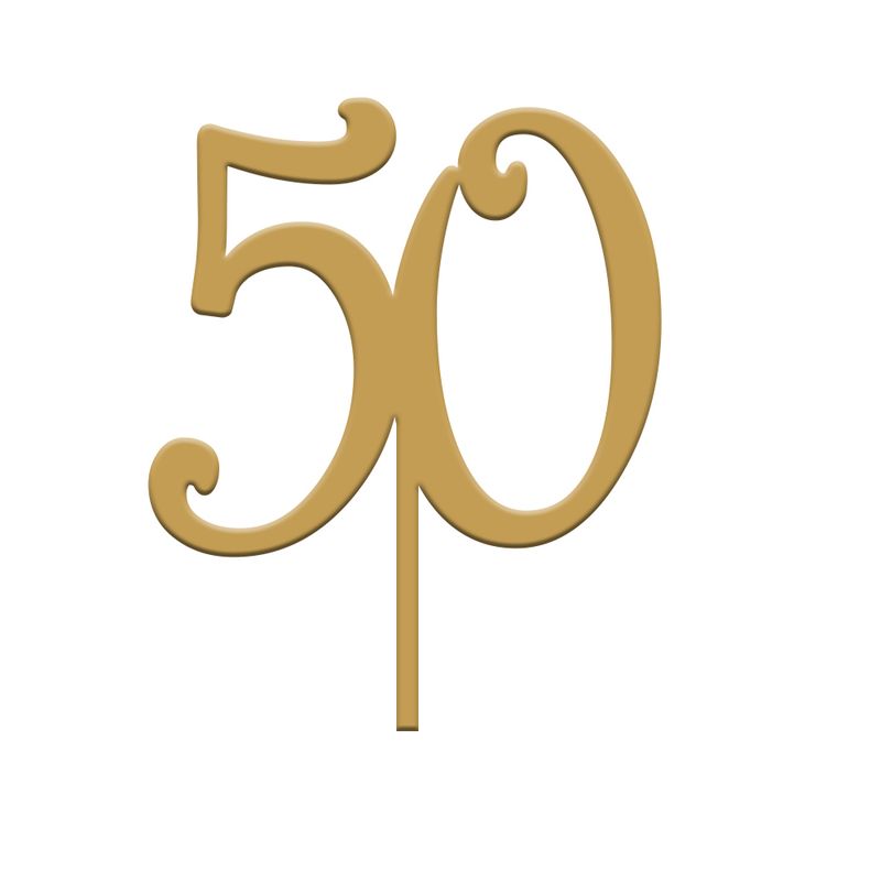 Topper Numero 50 Plexiglass Oro