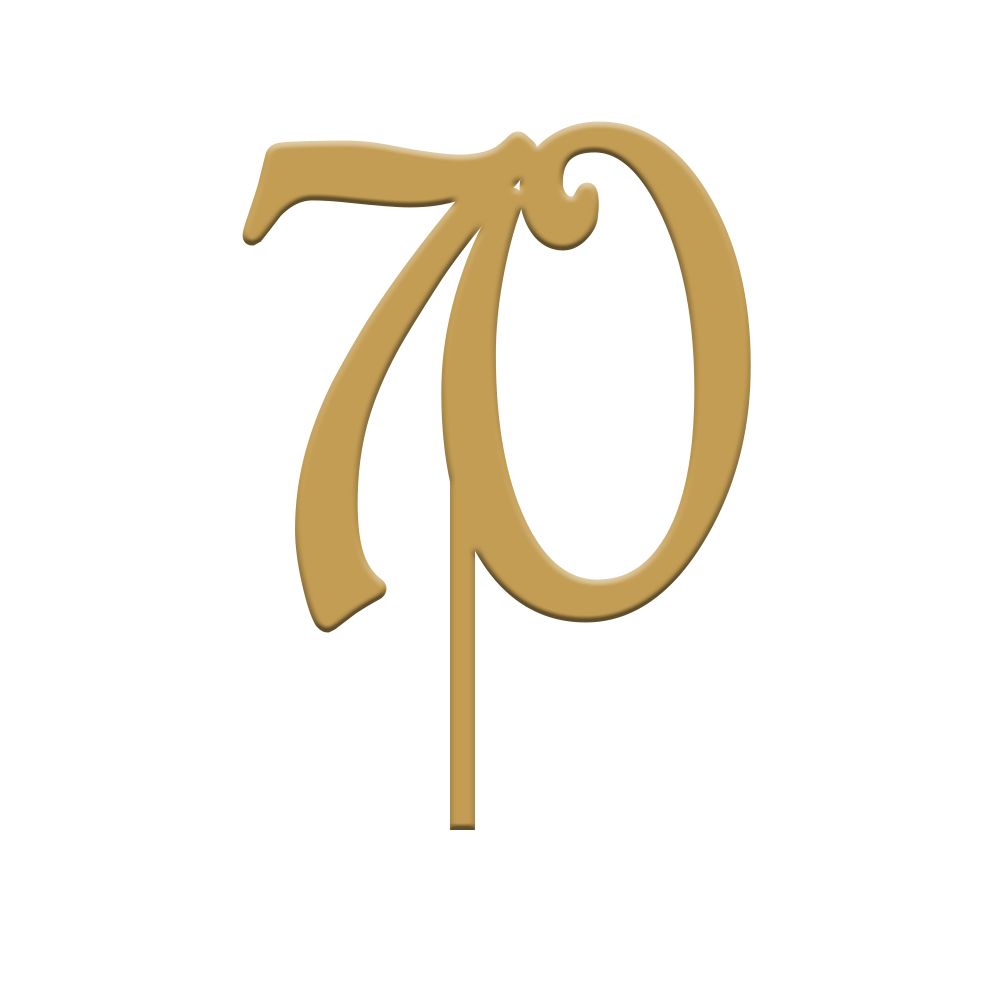 Topper Numero 70 Plexiglass Oro