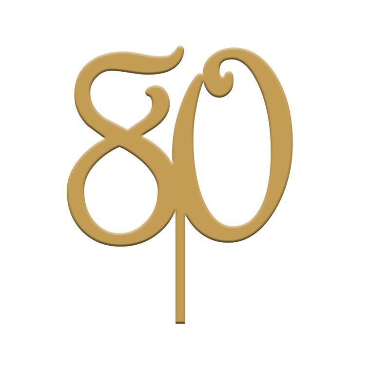 Topper Numero 80 Plexiglass Oro