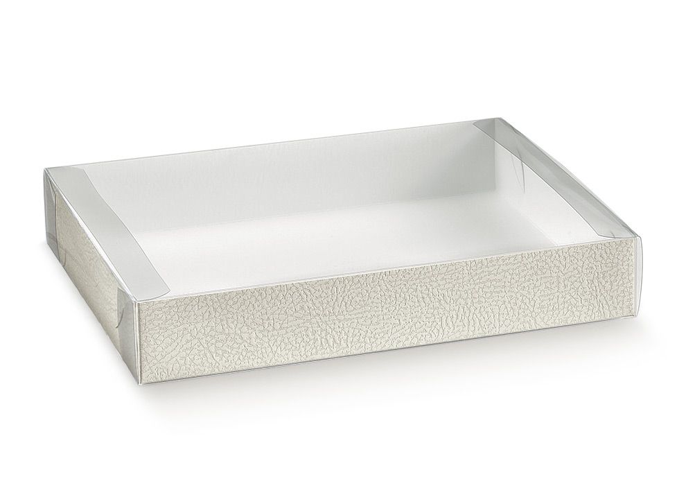 Scatola con  Astuccio in PVC trasparente 12 x 9 cm