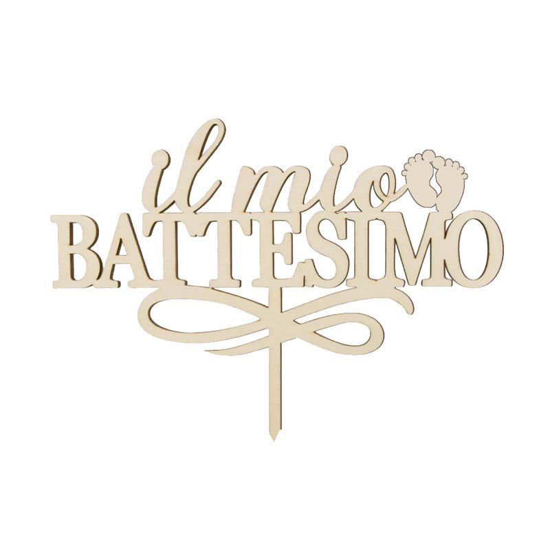 Topper in Plexiglass Il Mio Batteimo  Oro