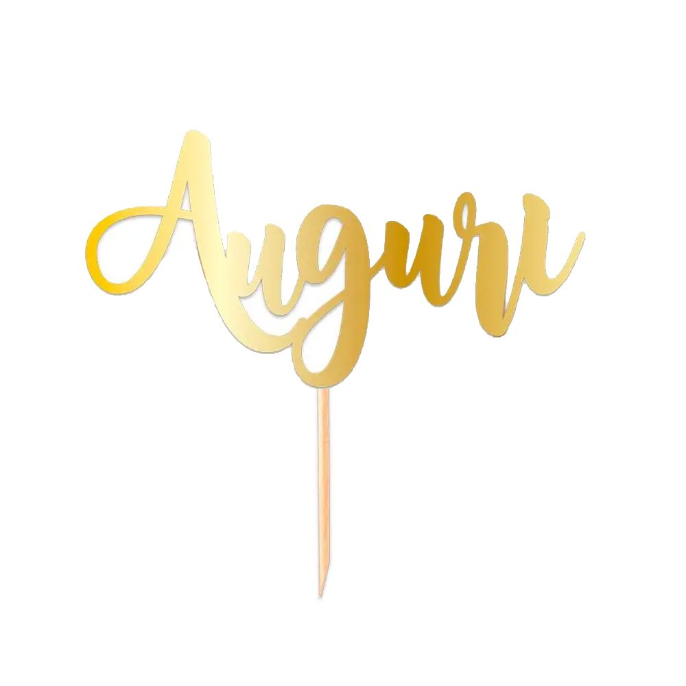 Topper in Plexiglass Auguri Oro