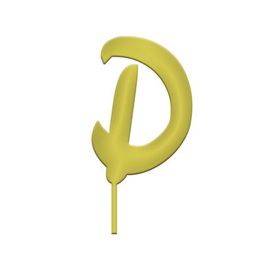 Topper in Plexiglass Lettera  Topper in Plexiglass Lettera "D" Oro