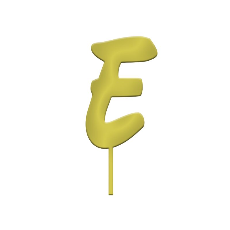 Topper in Plexiglass Lettera "E" Oro