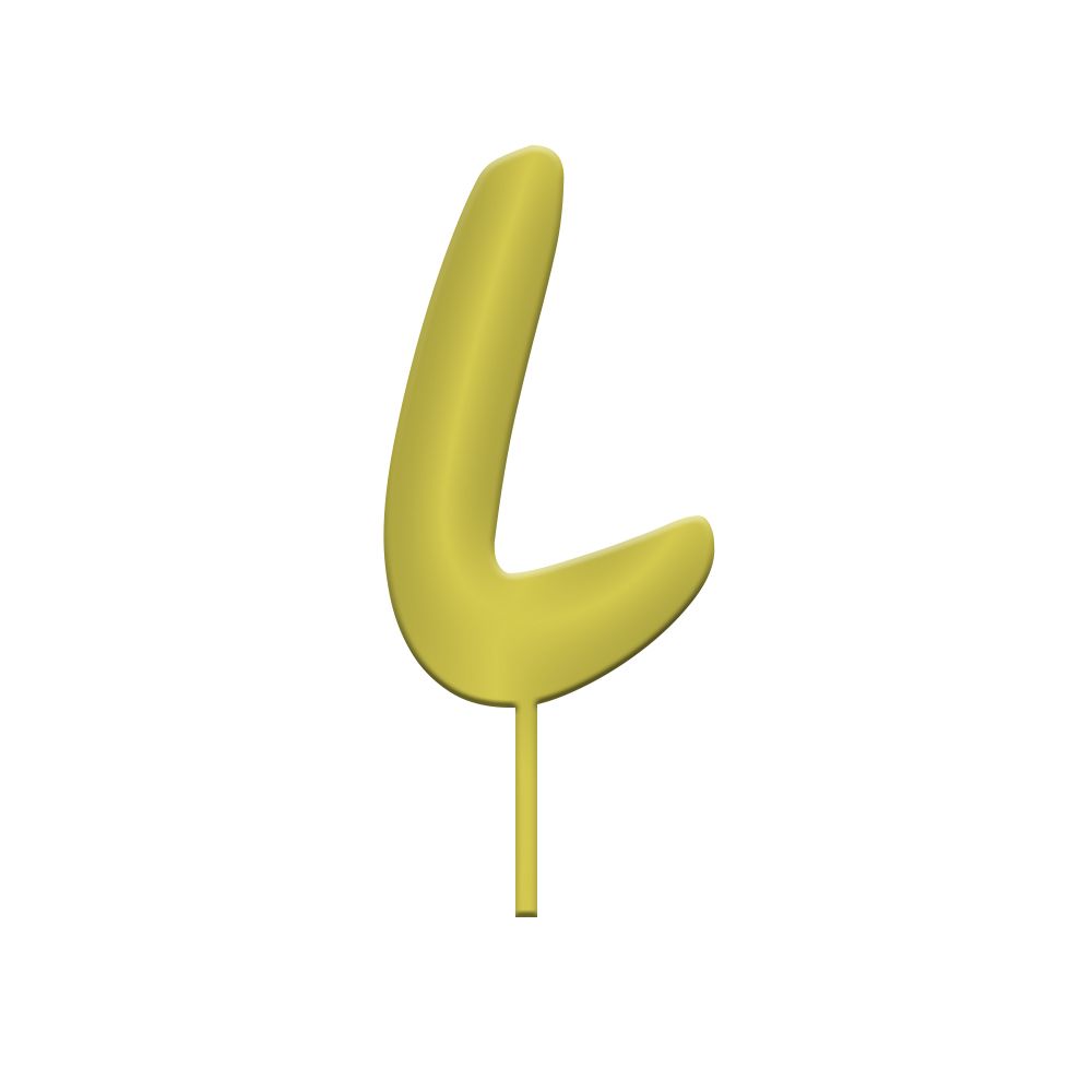 Topper in Plexiglass Lettera  Topper in Plexiglass Lettera "L" Oro