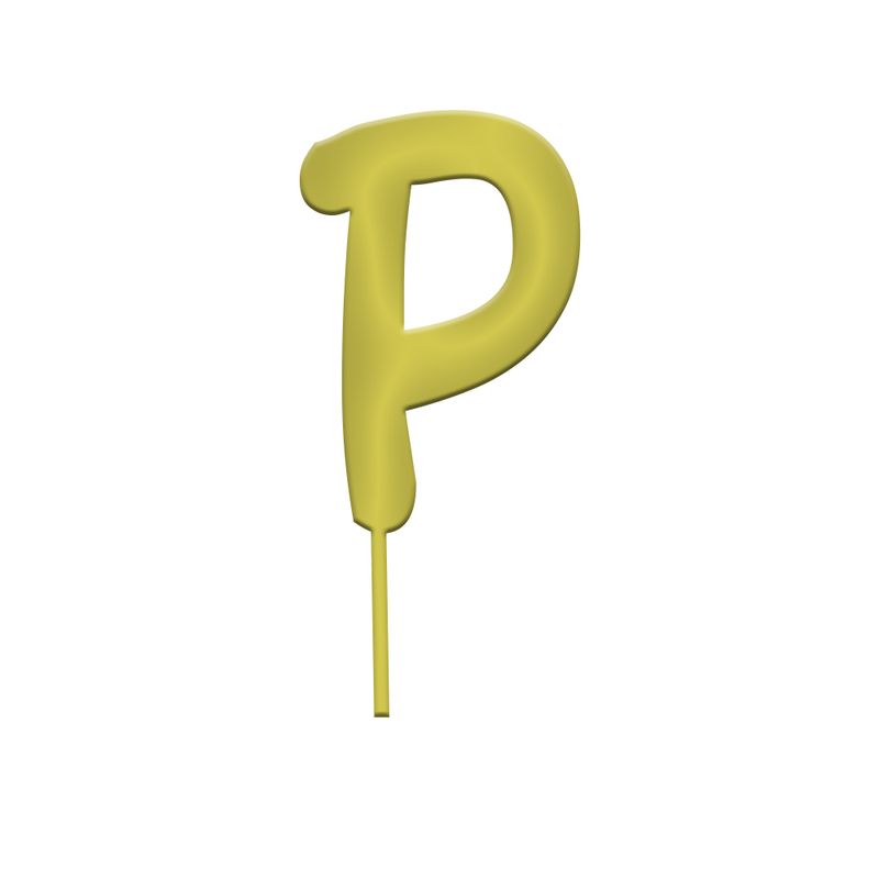 Topper in Plexiglass Lettera "P" Oro