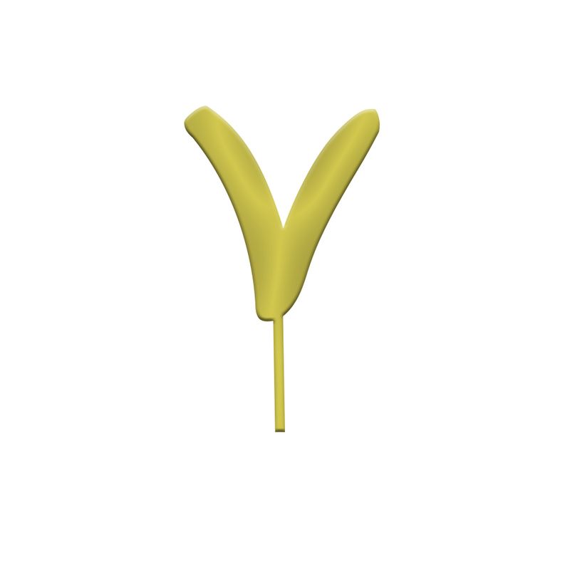 Topper in Plexiglass Lettera "V" Oro