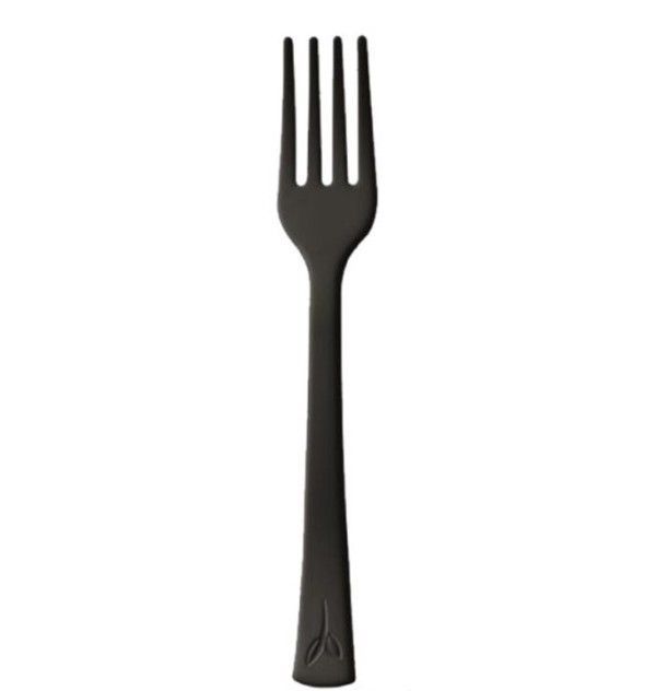 Forchette in Plastica nera Pezzi 100