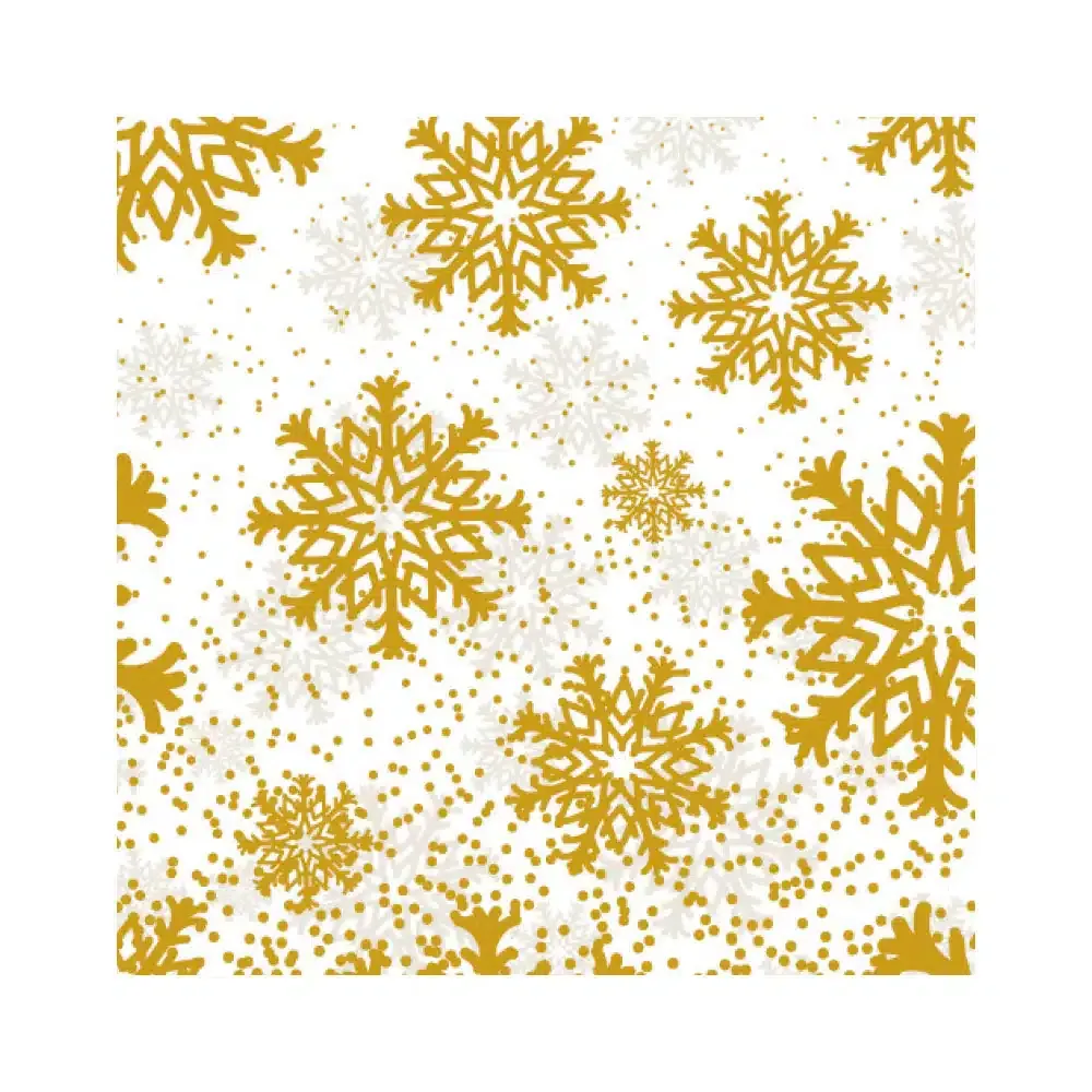 Scatola per 4 Cupcake con Inserto Stelle di Ghiaccio Oro 17.5 x 17.5 x 8.5 h Cm