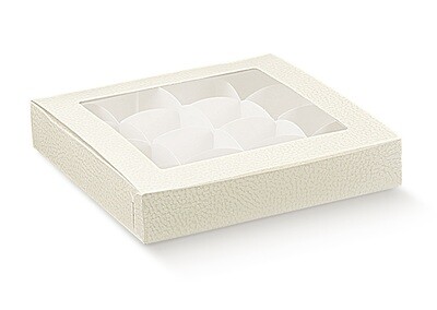 Scatola Dolcetti Quadrata C/Finestra e Inserto 16x16 h.3