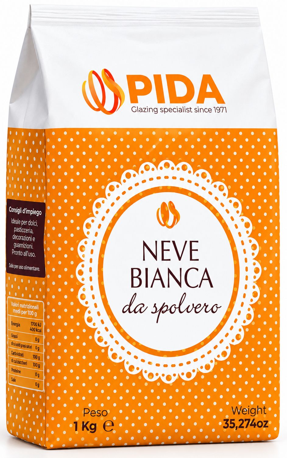Zucchero Velo Biancaneve Sacchetto da KG.1