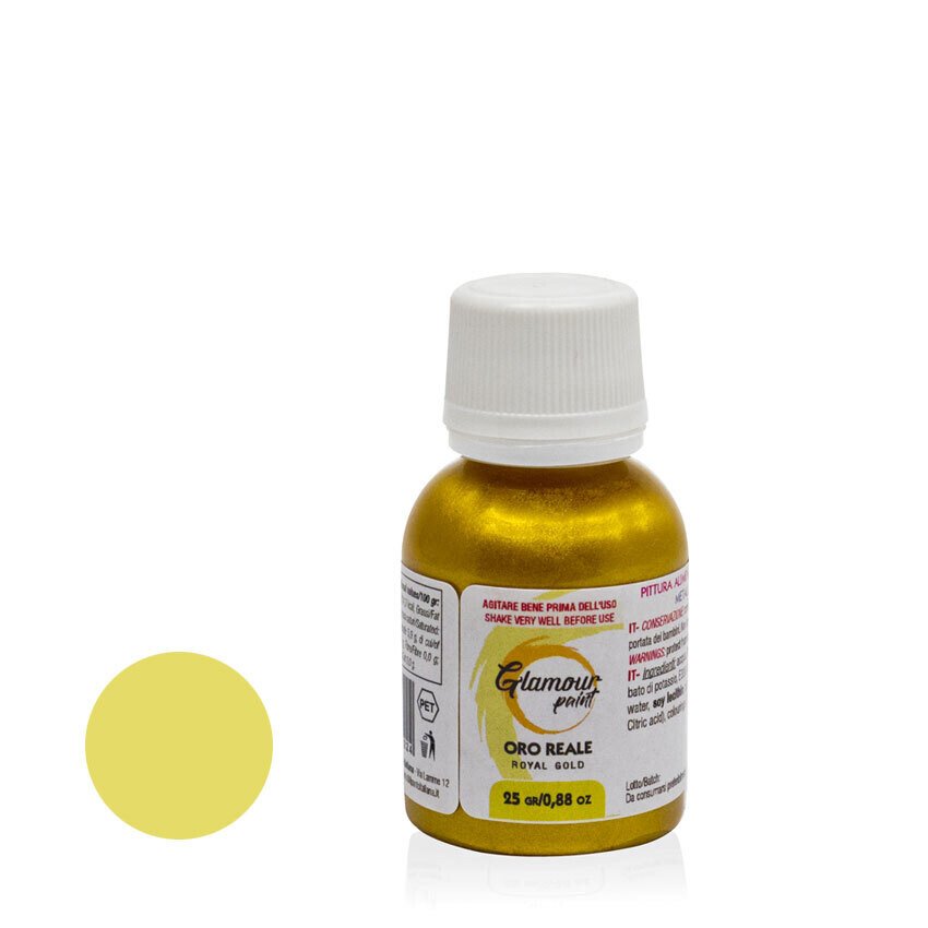 Pittura Alimentare Metal Glamour paint Oro - 25 Grammi