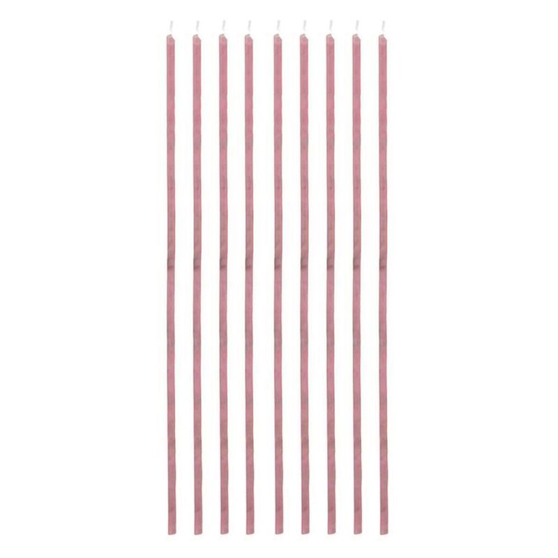 Candeline Spaghetto Rosa 24 Pezzi