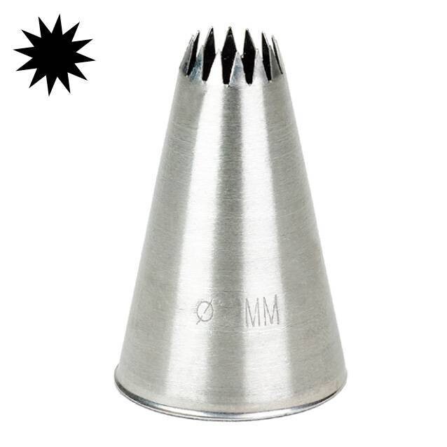 Bocchetta Inox per Sacca a Poche Foro Stella Francese Bocchetta Inox per Sacca a Poche Foro Stella Francese