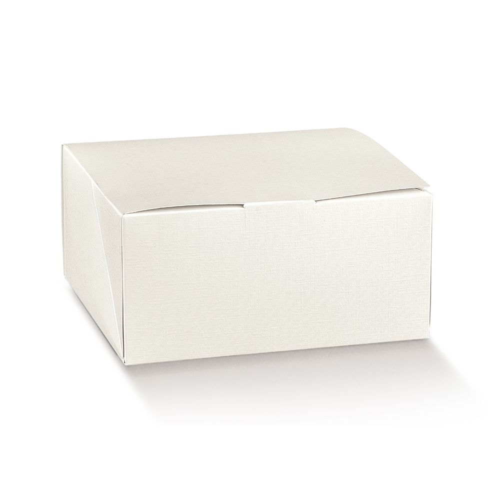 Scatola Soft Quadrata 12 x 12 x 6 Cm Fibra Bianca