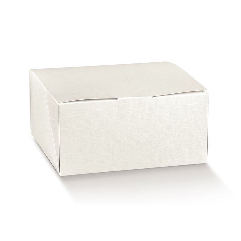 Scatola Soft Quadrata 12 x 12 x 6 Cm Fibra Bianca