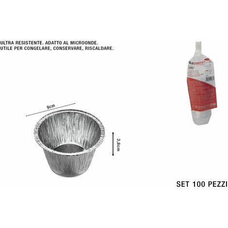 Pirottini Alluminio Monoporzione Pezzi 100