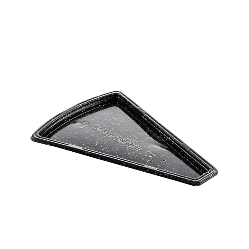 Piattino Monoporzione Fetta Torta Nero Pezzi 100 Piattino Monoporzione Fetta Torta Nero Pezzi 100