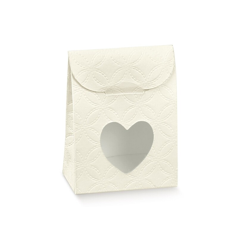 Scatola Cofanetto Con Finestra Trasparente Cuore Blister da 10 Pezzi .