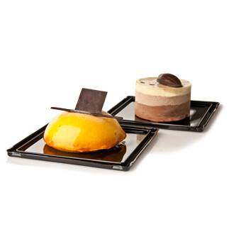 Piattino Finger Food Picasso Nero Pezzi 76