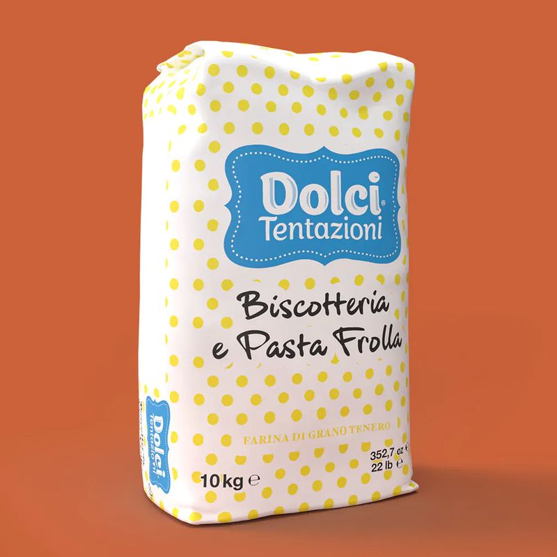 Farina Biscotteria e Pasta Frolla Grano Tenero Tipo 00   Dolci Tentazioni Kg 10
