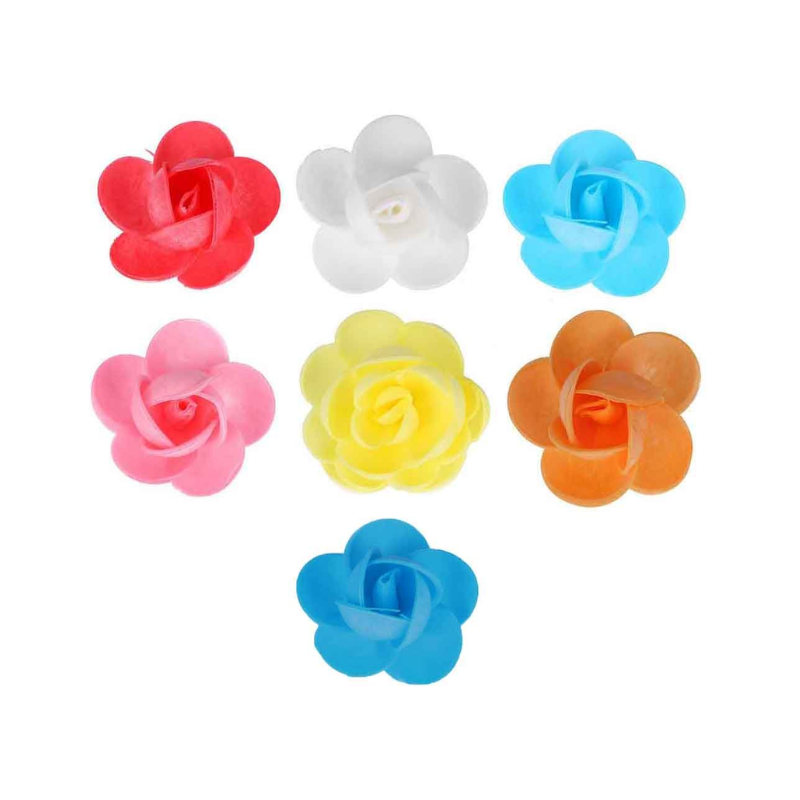 Fiori Cialda Rosa Grande Rossa - Pezzi 100