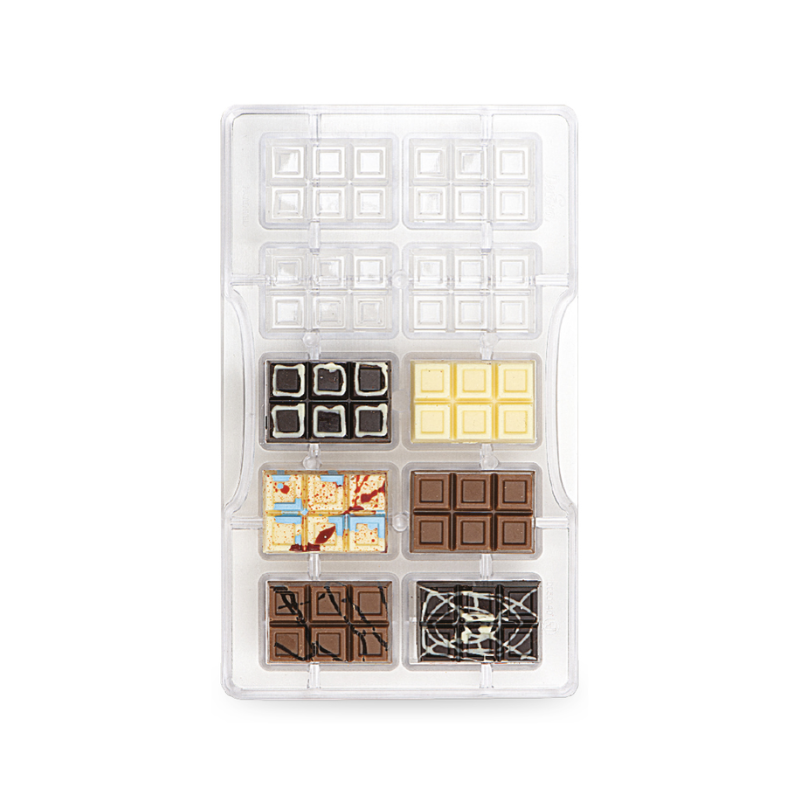 Stampo Policarbonato Cioccolatini Tavoletta Piccola Stampo Policarbonato Cioccolatini Tavoletta Piccola