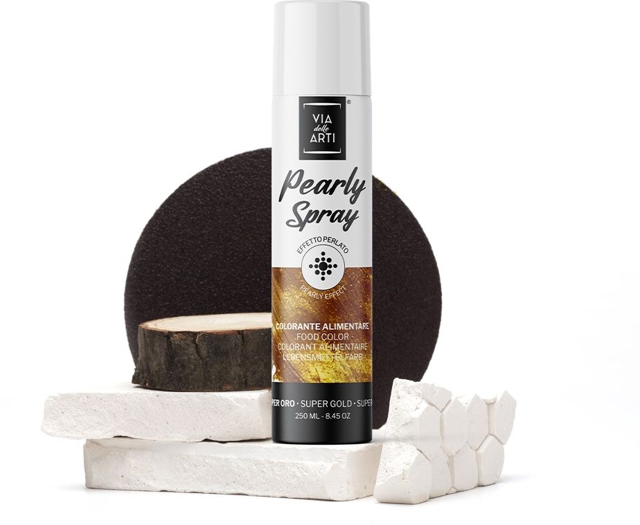 Colore Alimentare Spray Perlato Oro - 250 ML