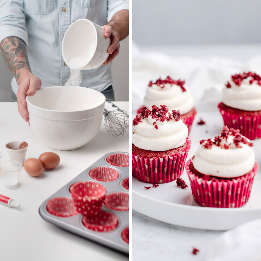 Pirottini Cupcake Fuxia a Pois Pezzi 50