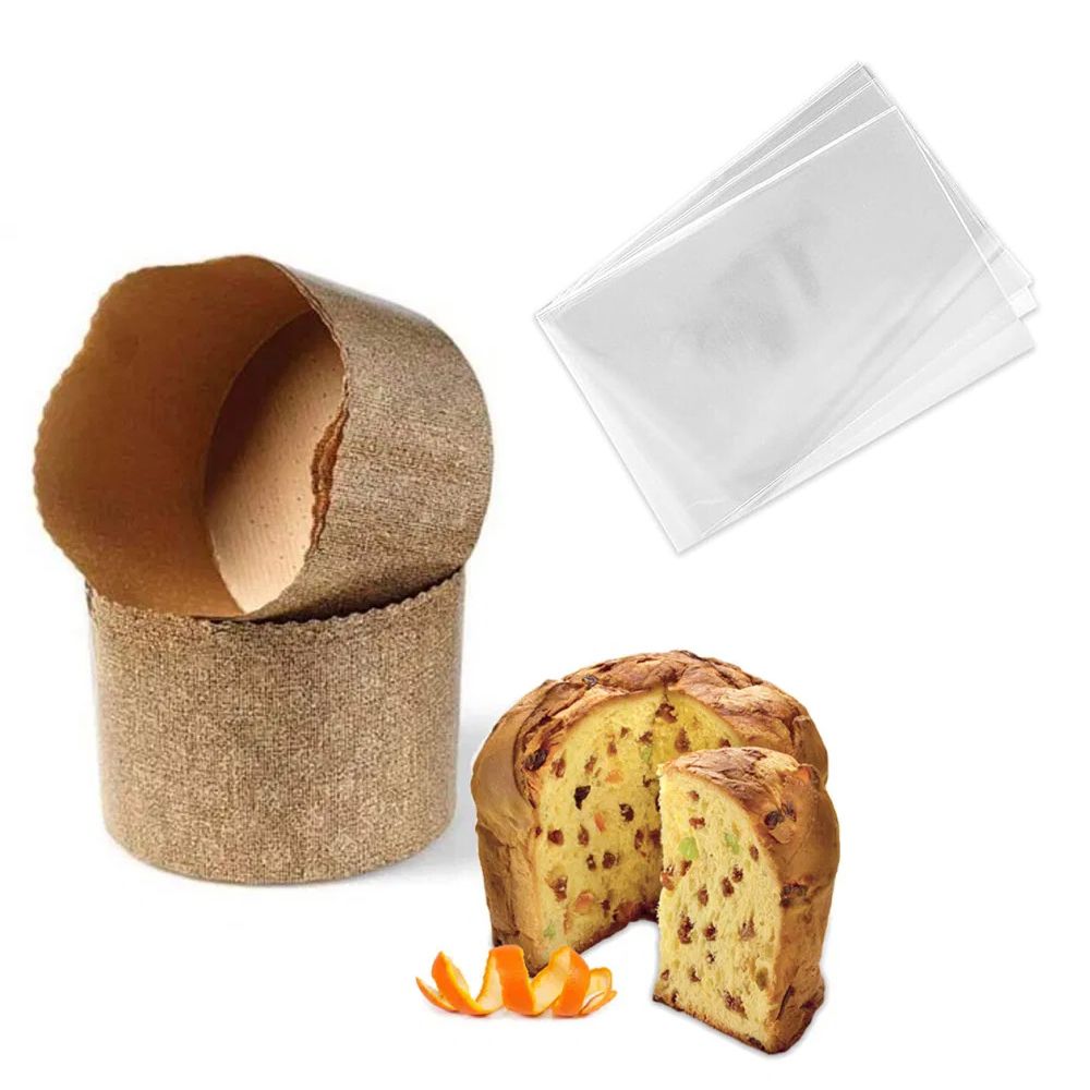 Pirottini Panettone Alto Morbido 750 GR + Buste Pezzi 100