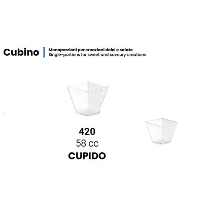 Bicchierino Dessert Cubino 60 cc   - Pezzi  50