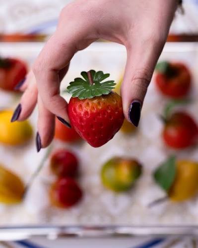 Foglie Fragola Frutta Martorana 25 pezzi