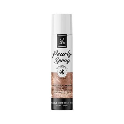 Colore Alimentare Spray Perlato Rosa Gold - 250 ML