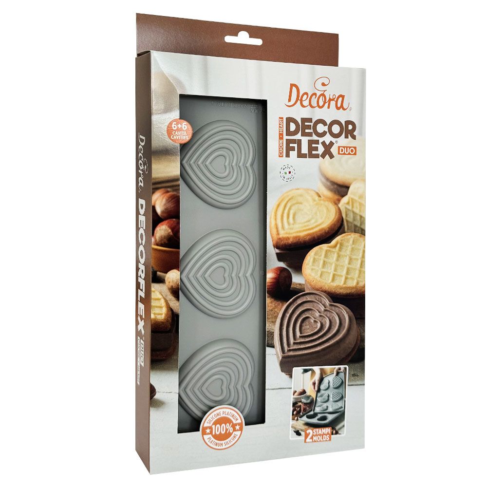Stampo in Silicone Duo Cuore Decorfelx Stampo in Silicone Duo Cuore Decorfelx