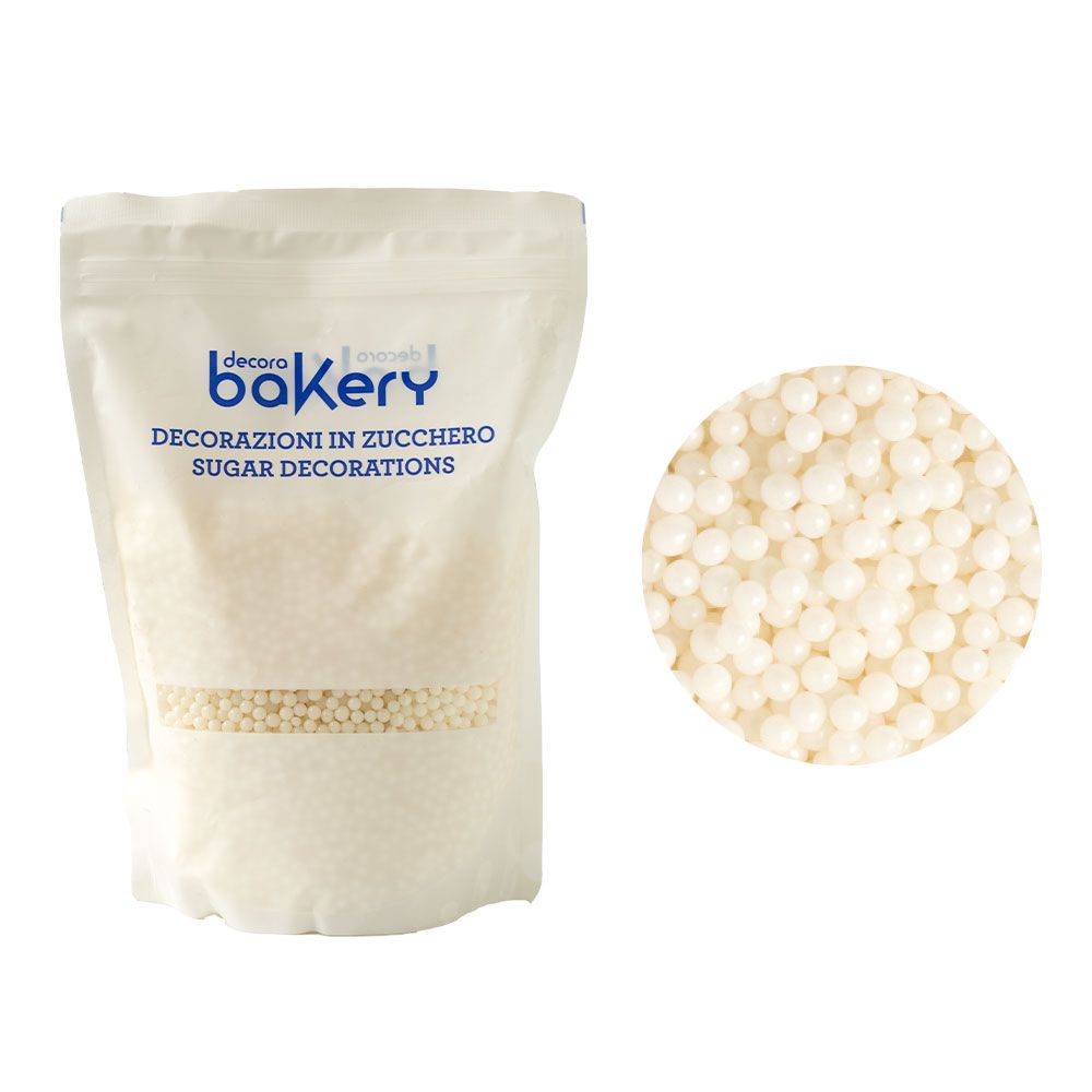 Perle Zucchero Medie Bianche 1 Kg